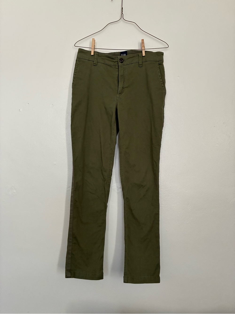 GAP Olive Green Utility Pants with Button Detail